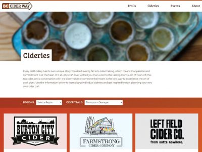 BC Cider Way cideries page